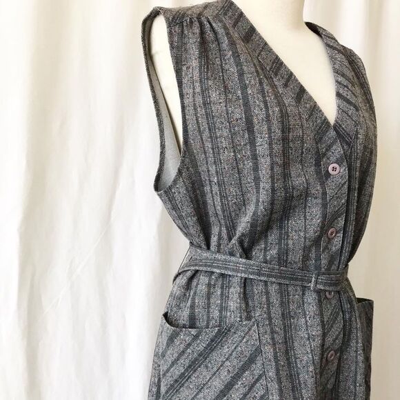 Vintage D’Allaird’s tweed belted dress size L - Picture 3 of 10